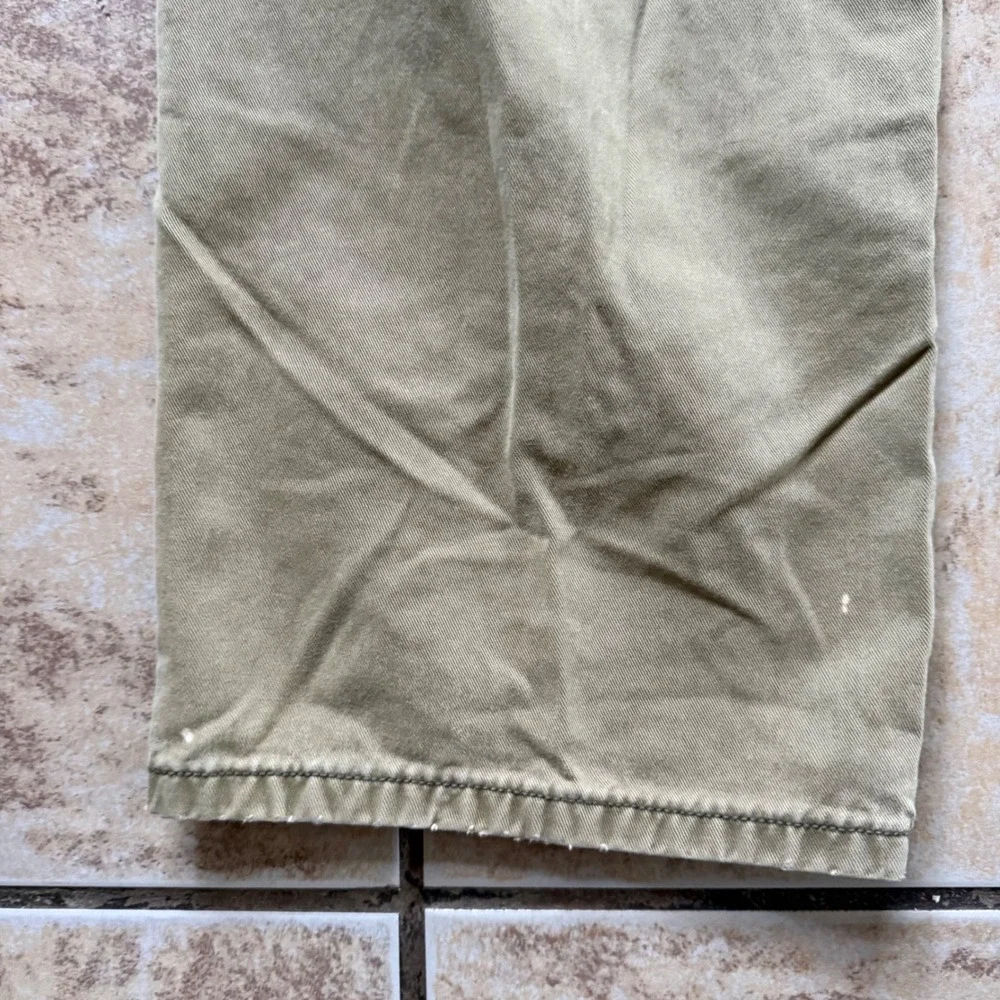 Levis Mens Cargo Pants 36x34 Khaki Olive Drab Cotton‎ Straight Leg